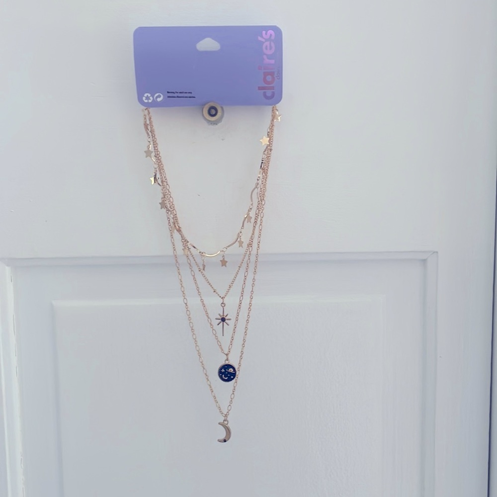 Gold multi-layered necklace from Claire’s
